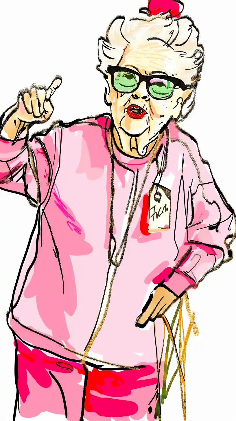 Asian Pink Lady Portrait Midjourney提示词