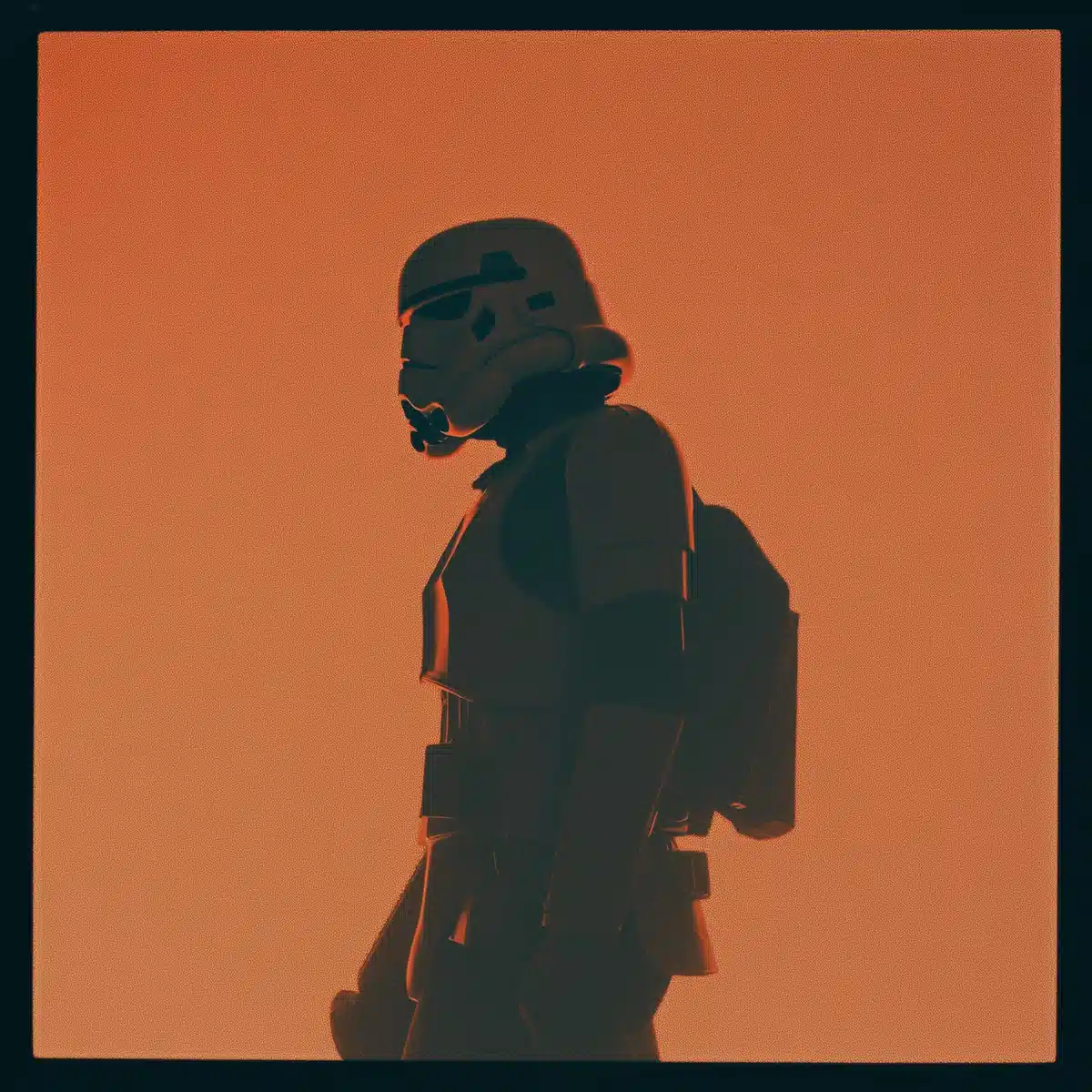 Silhouette Stormtrooper on Film Midjourney提示词
