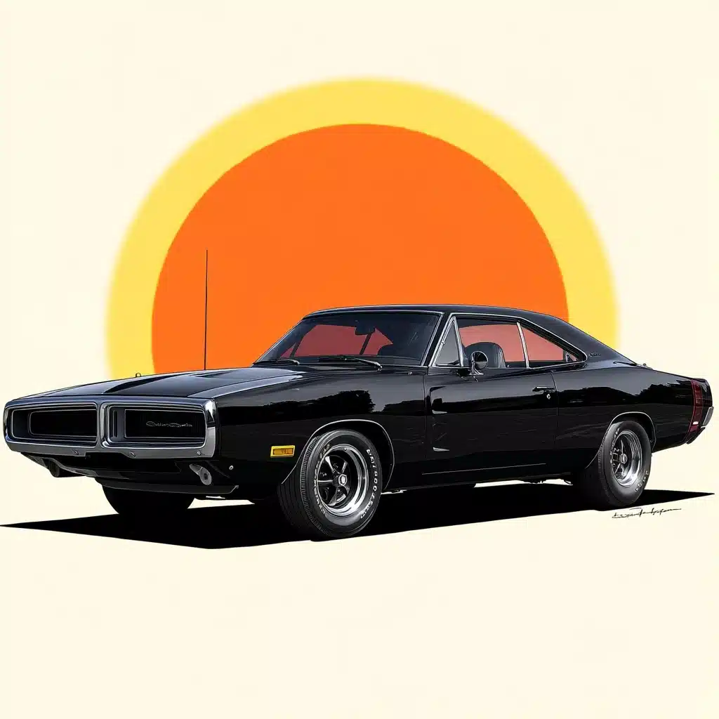 Pop Art Black Charger Midjourney提示词