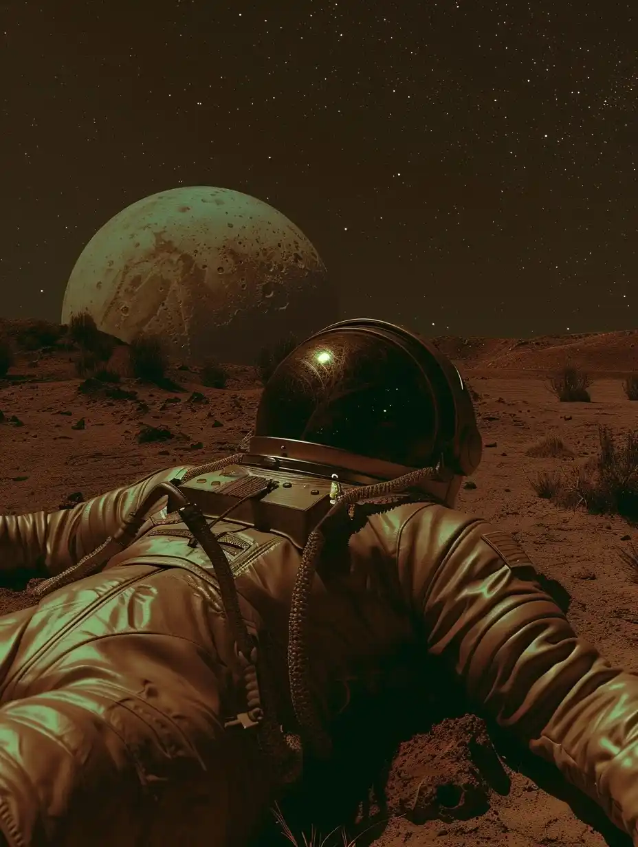 Minimalistic Astronaut Enigma Midjourney提示词
