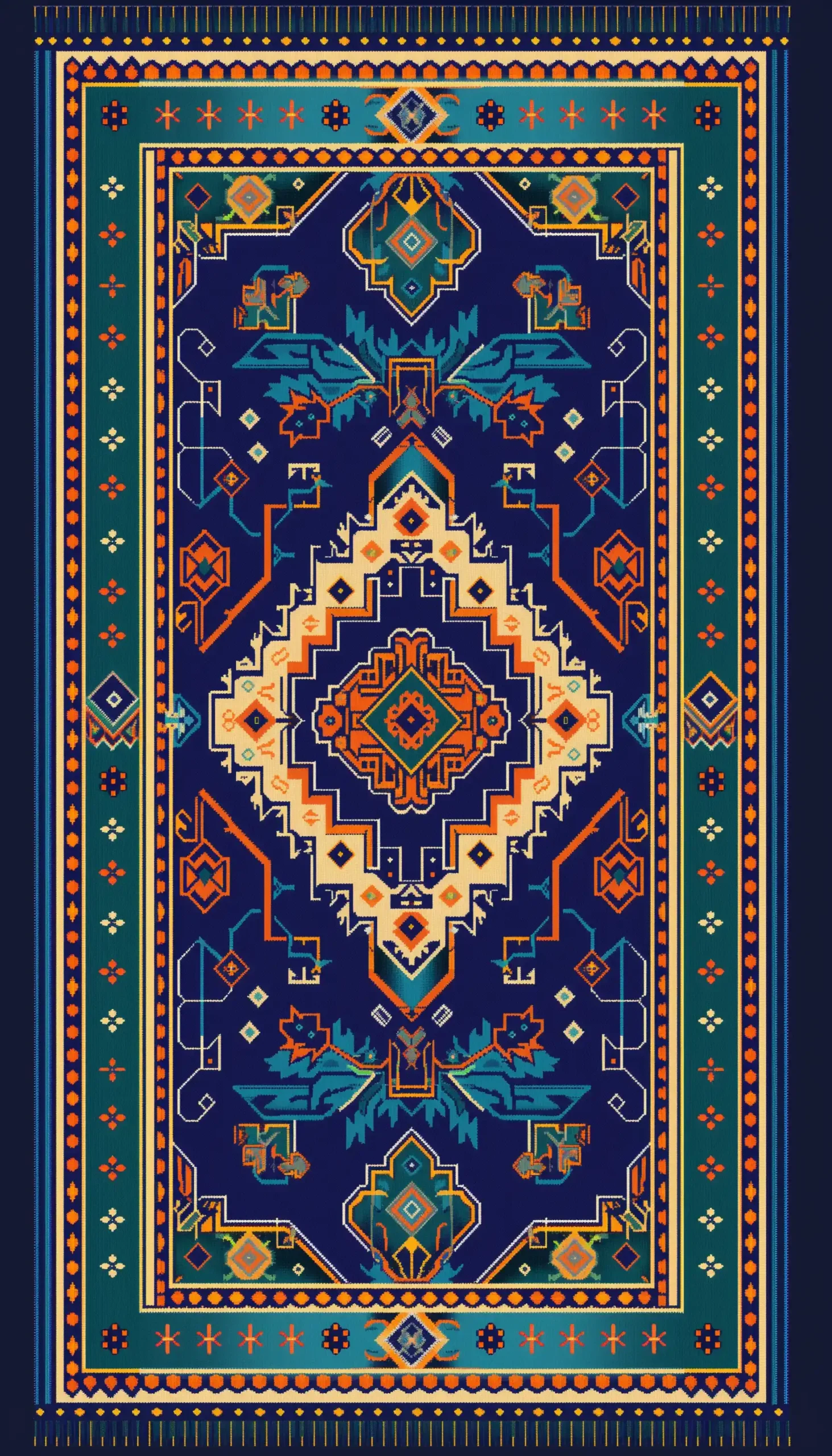 Persian Carpet Bold Pattern Midjourney 提示词生成效果