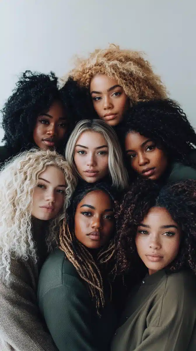 Diverse Women Group Portrait Midjourney提示词