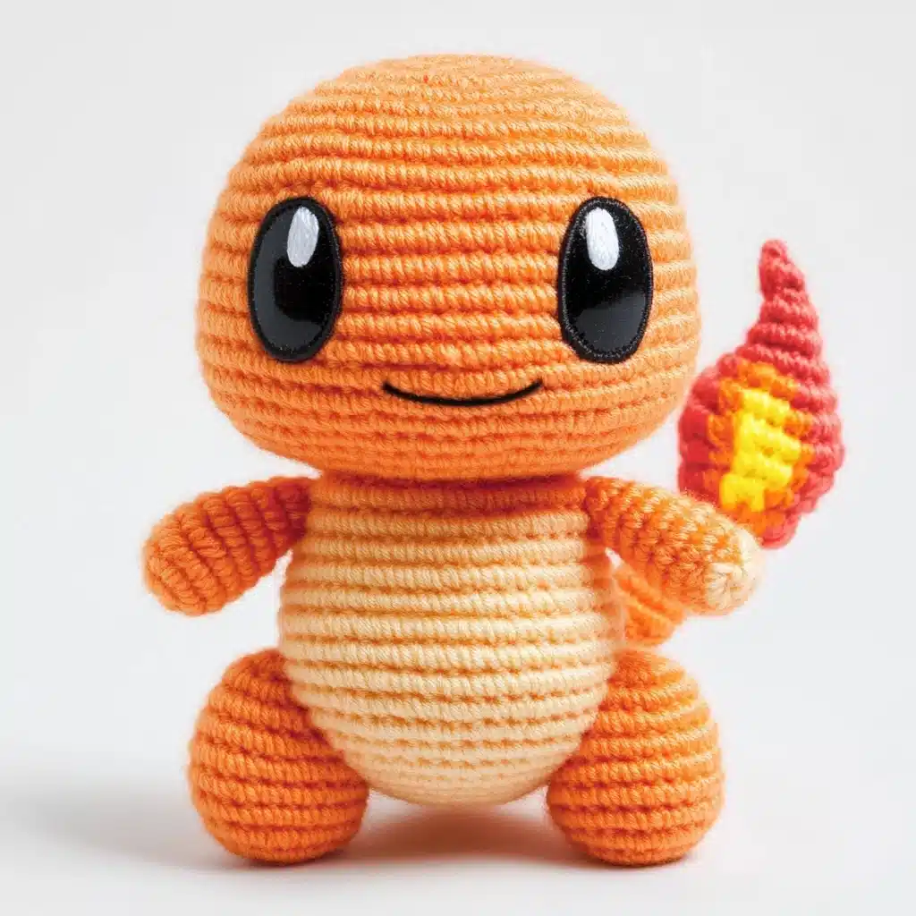 Kawaii Crochet Charmander Plushie Midjourney提示词