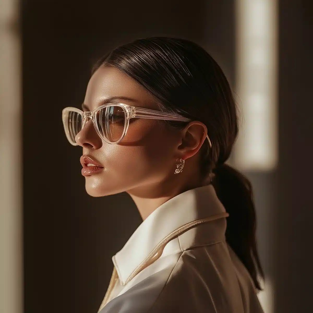 Minimalist Woman with Sunglasses Midjourney提示词
