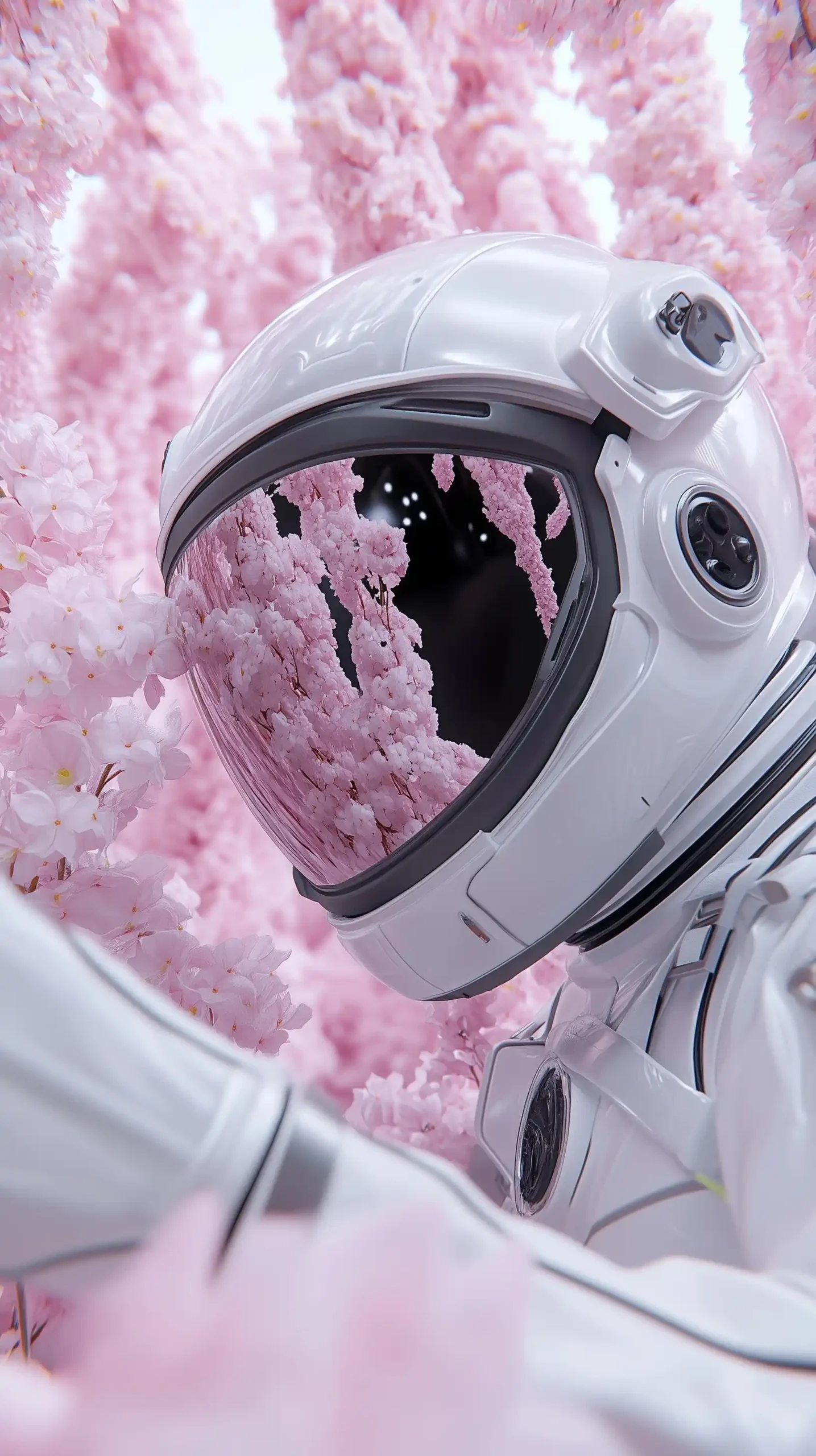 Explorer Touching Alien Flower Midjourney提示词