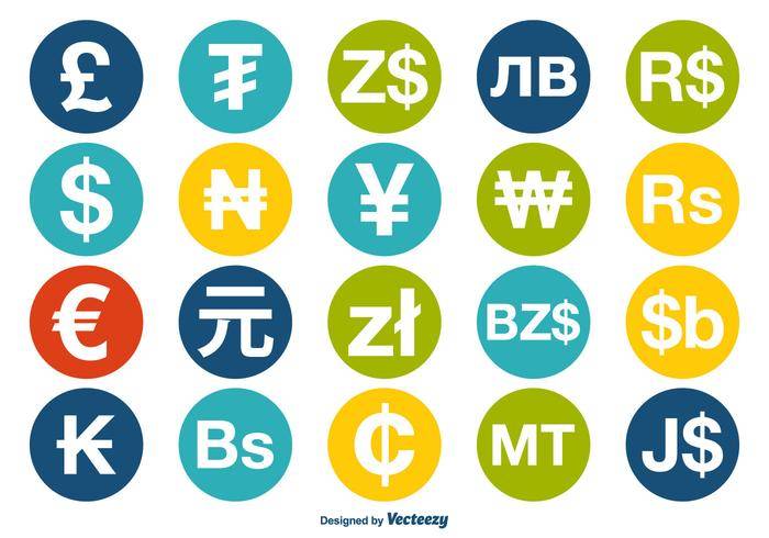 货币图标集 - NicePSD 优质设计素材下载站