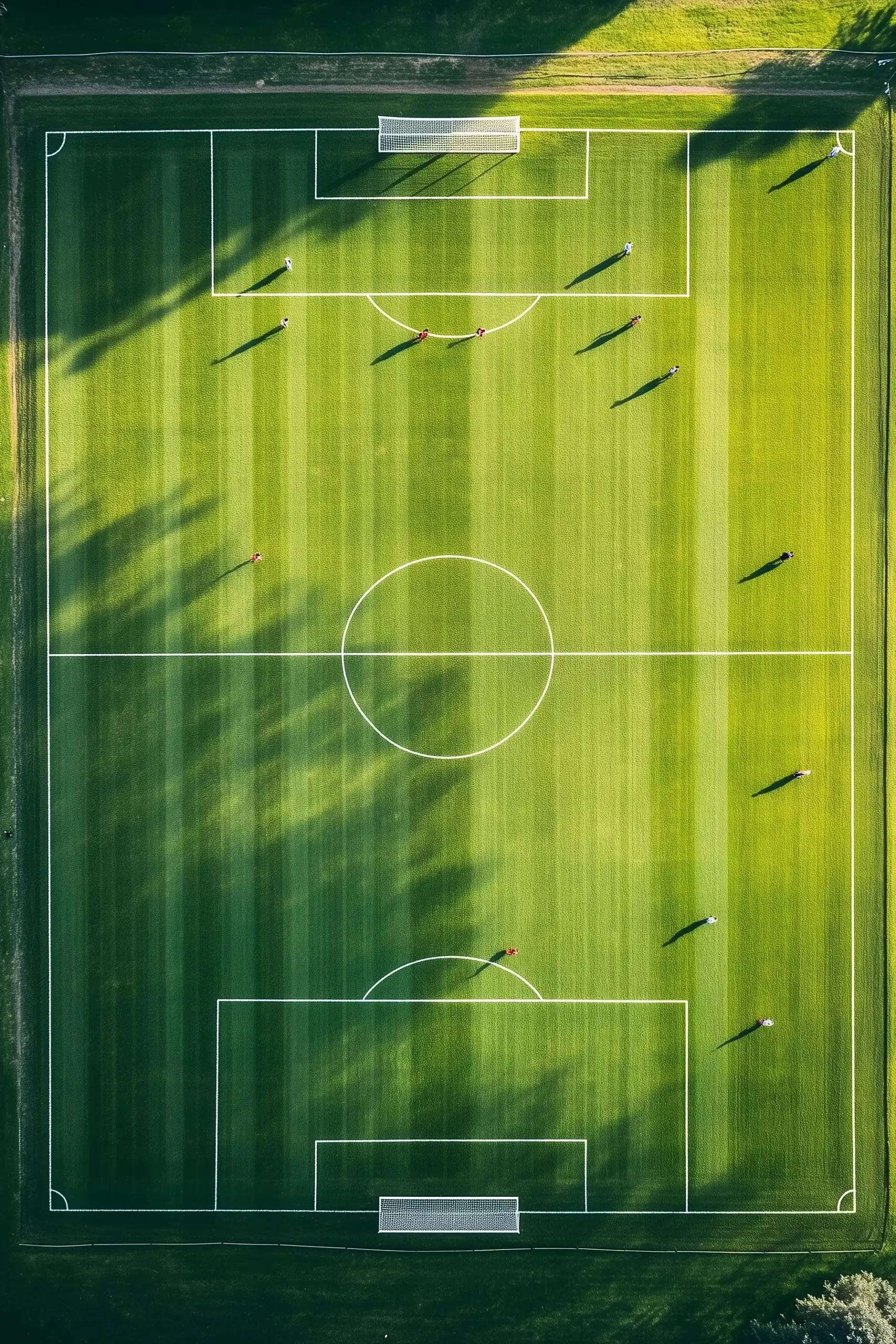 Aerial Soccer Training Scene Midjourney提示词