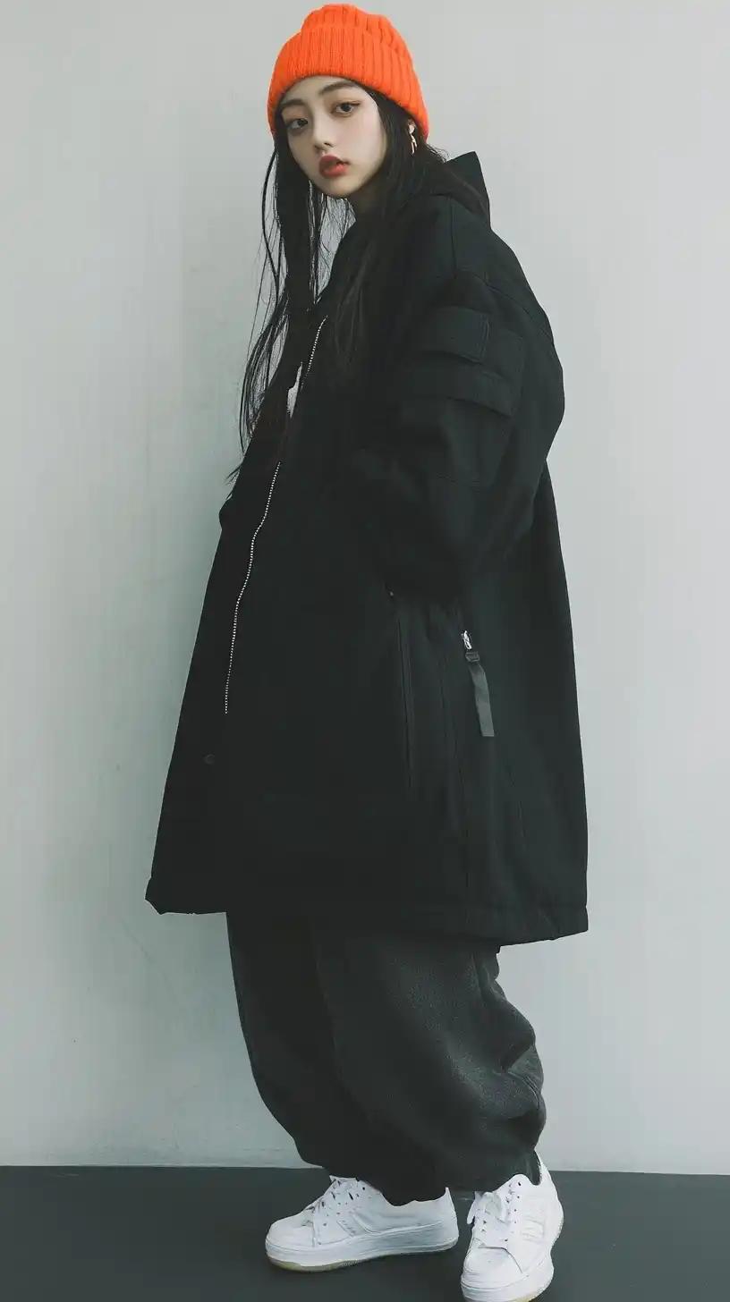Streetwear Woman in Polaroid Midjourney提示词