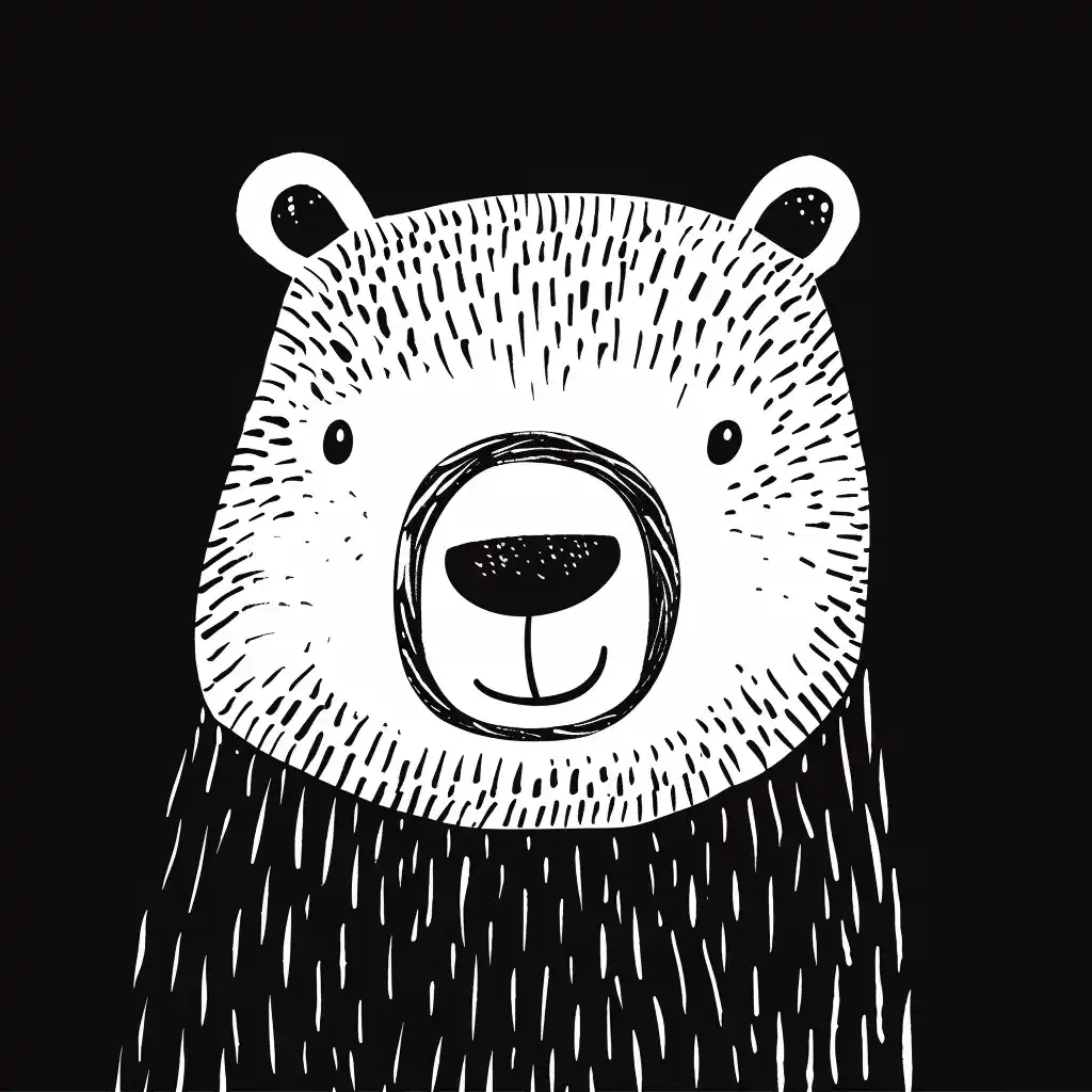 Doodle Bear in Haringesque Midjourney提示词