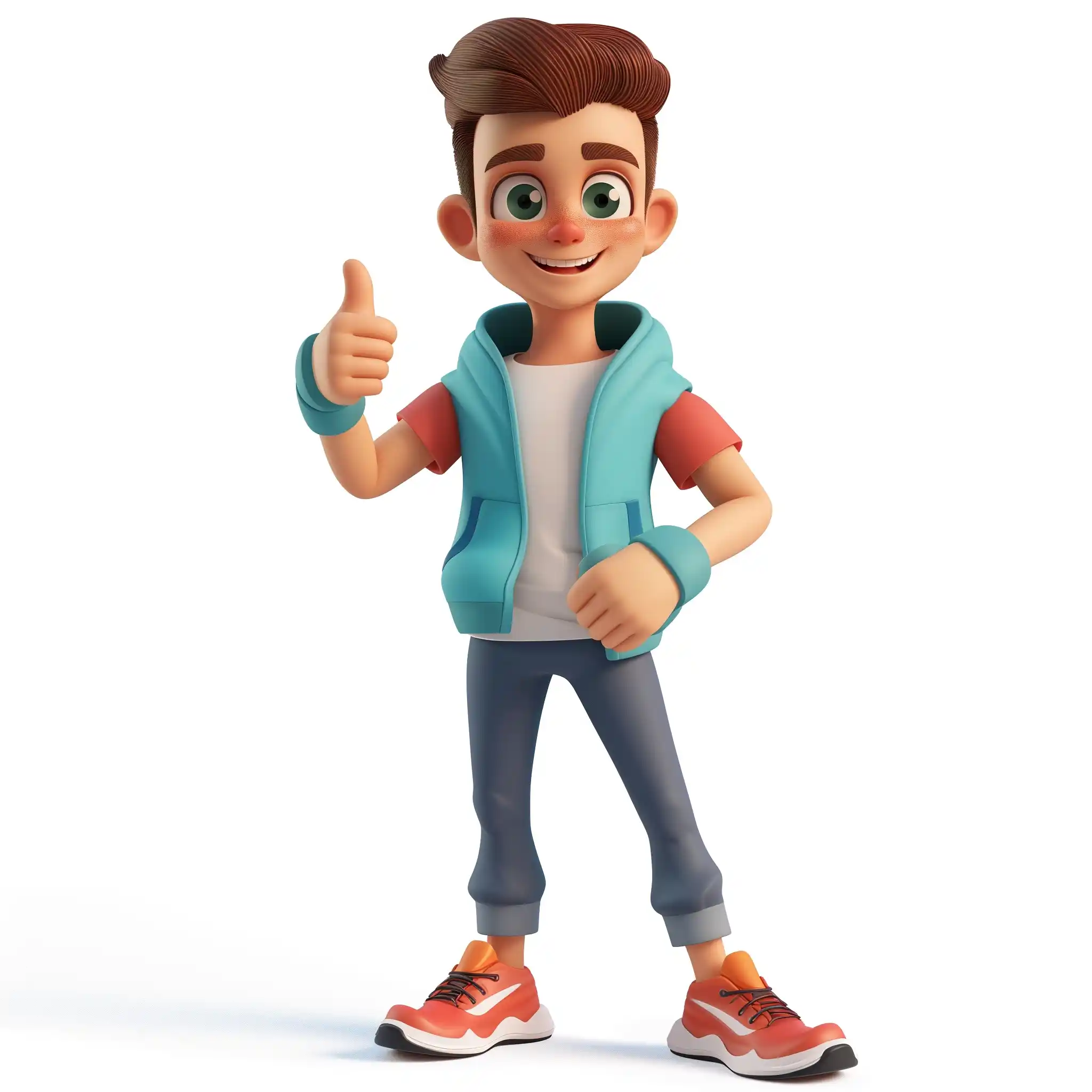 Cartoon Trainer Thumbs Up Midjourney提示词