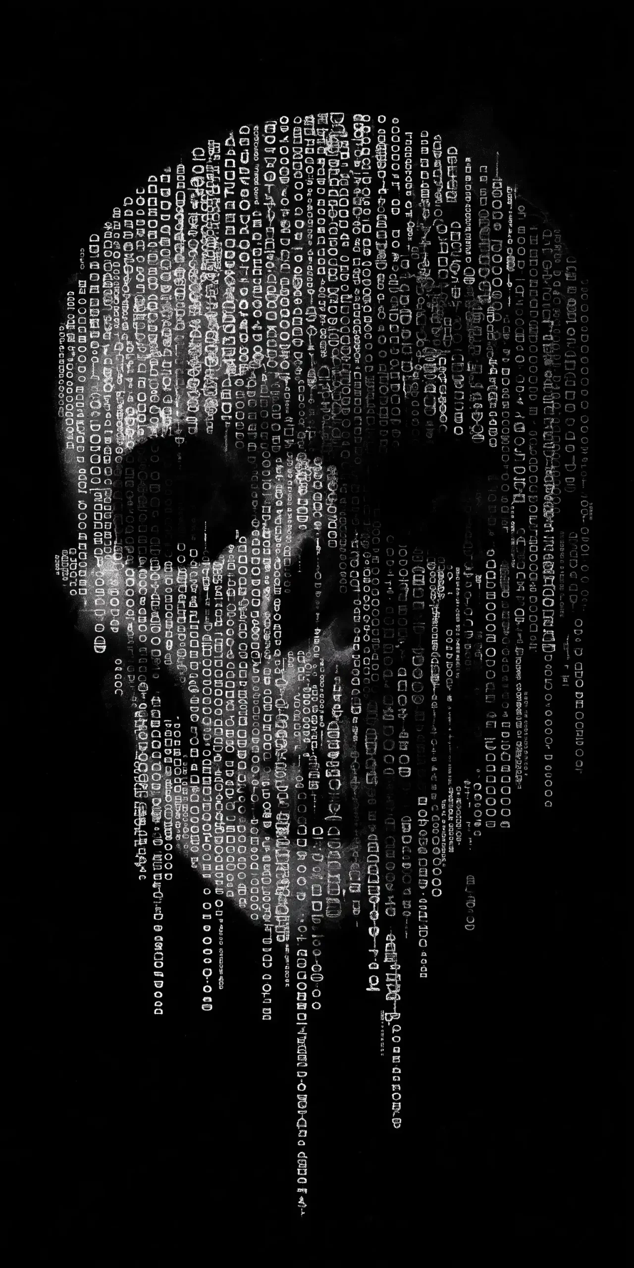 Numeric Skull with Glitch Effect Midjourney提示词