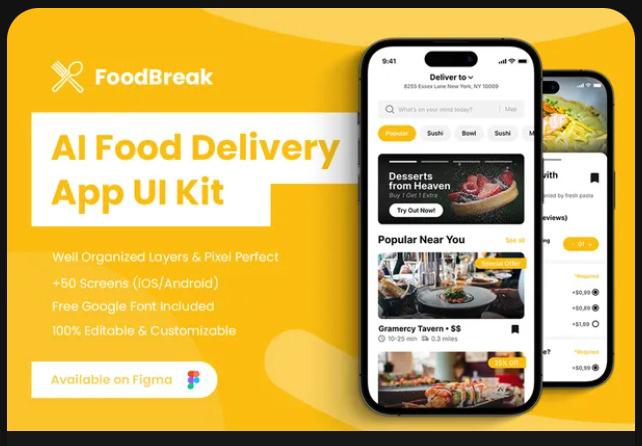 FoodBreak - AI Intelligent Food Delivery App Kit