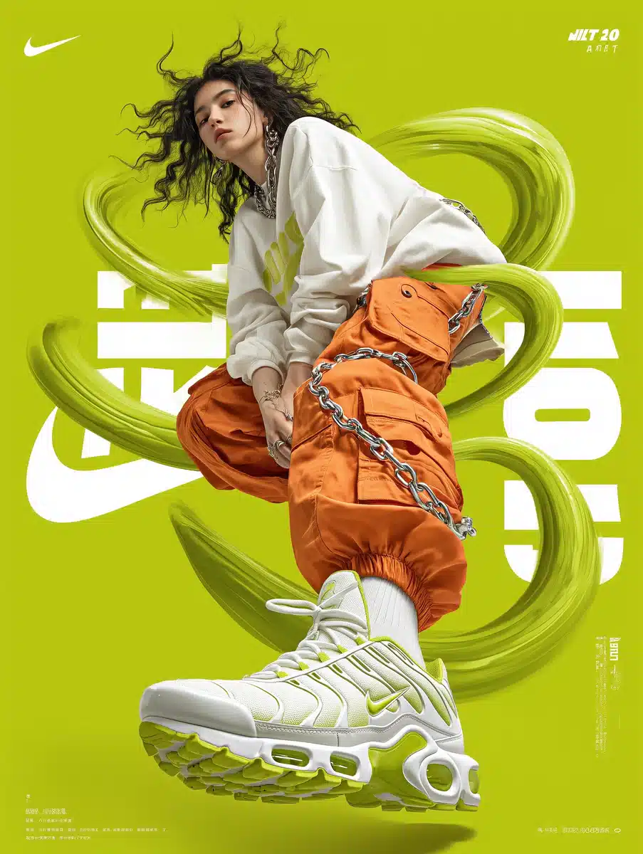 Nike Air Fashion Advertisement Midjourney提示词