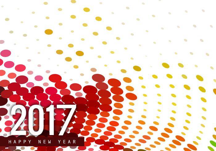 半色调新年快乐2017年卡
