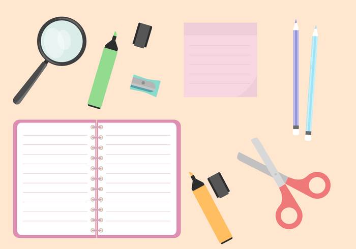 免费学校用品矢量
