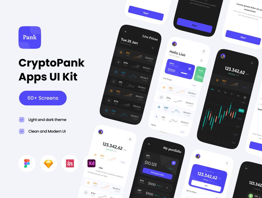 CryptoPank - Crypto Apps UI KIT