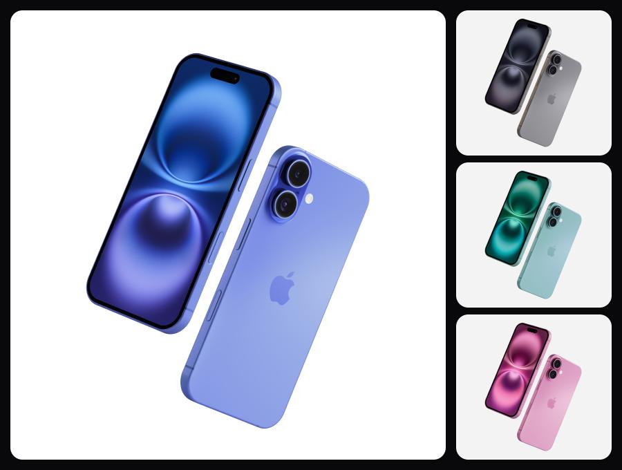 iPhone 16 Mockup - 10 Mockups Scenes