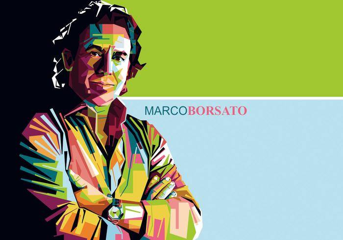 Marco Borsato歌手肖像矢量