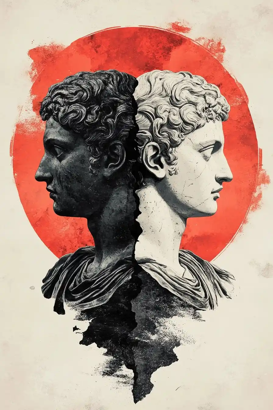 Greco-Roman Minimalist Poster Midjourney提示词