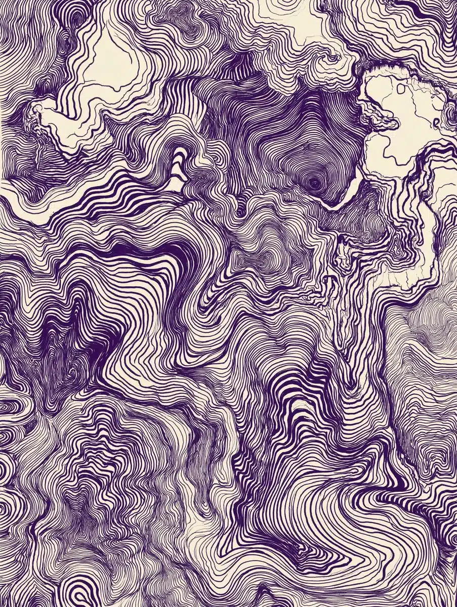 Monochrome Curved Chaos Midjourney提示词
