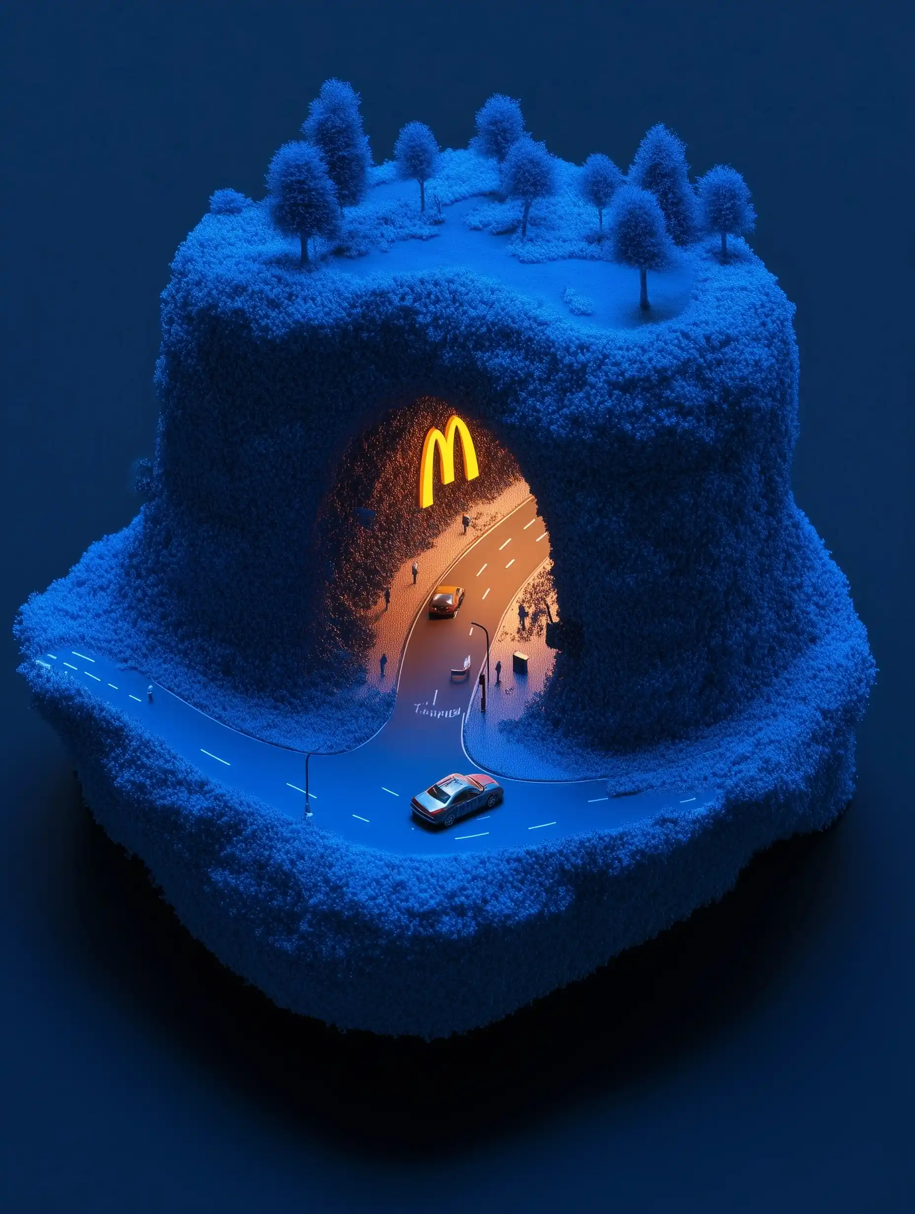 McDonalds Restaurant Illustration Midjourney提示词