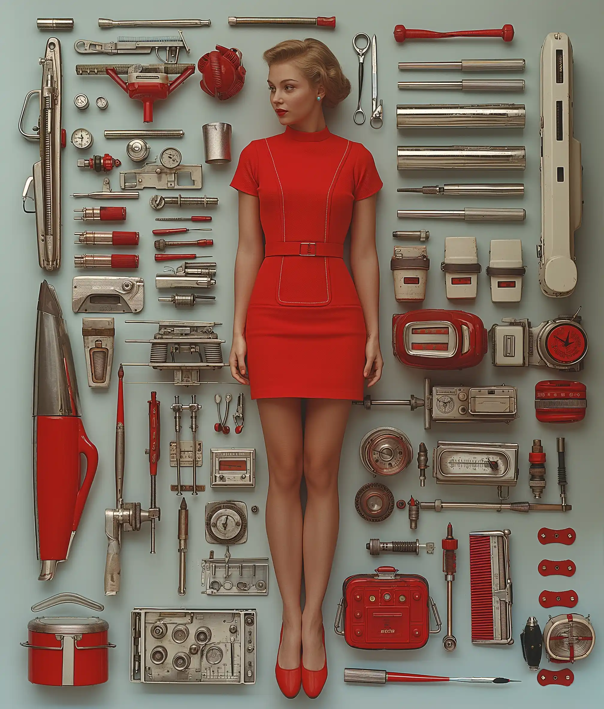 Glamour Nurse Pin-Up Midjourney提示词