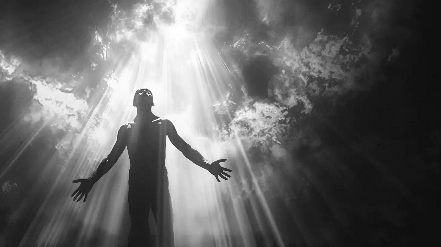 Heavenly Light Figure Portrait Midjourney提示词