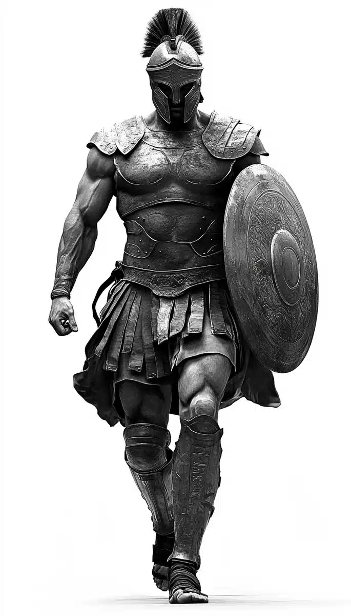 Hyper-Realistic Gladiator Portrait Midjourney提示词
