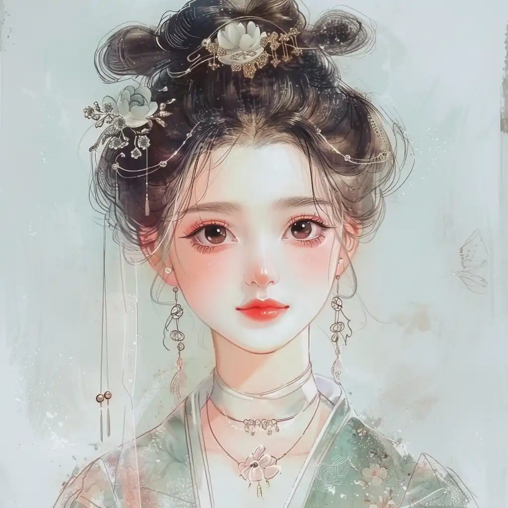 Cartoon Chinese Princess Midjourney提示词