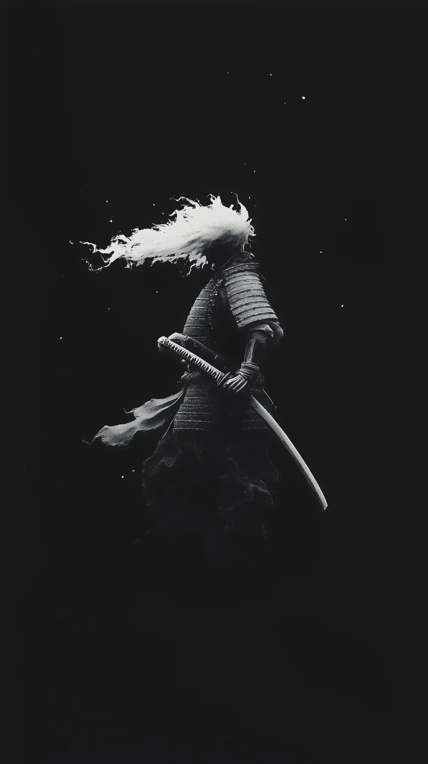 Samurai Portrait in High Contrast Midjourney提示词