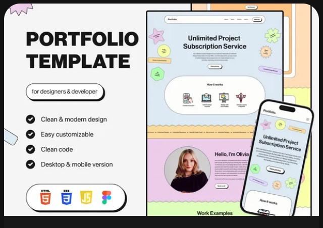 Brutal Portfolio Website Template