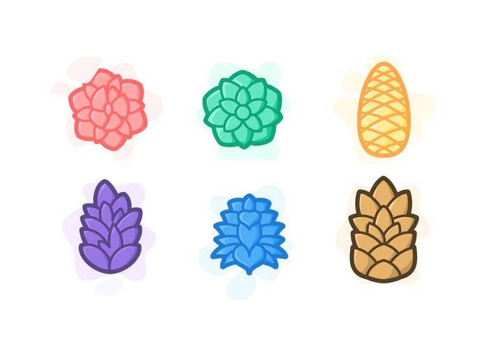 免费独特的松果矢量