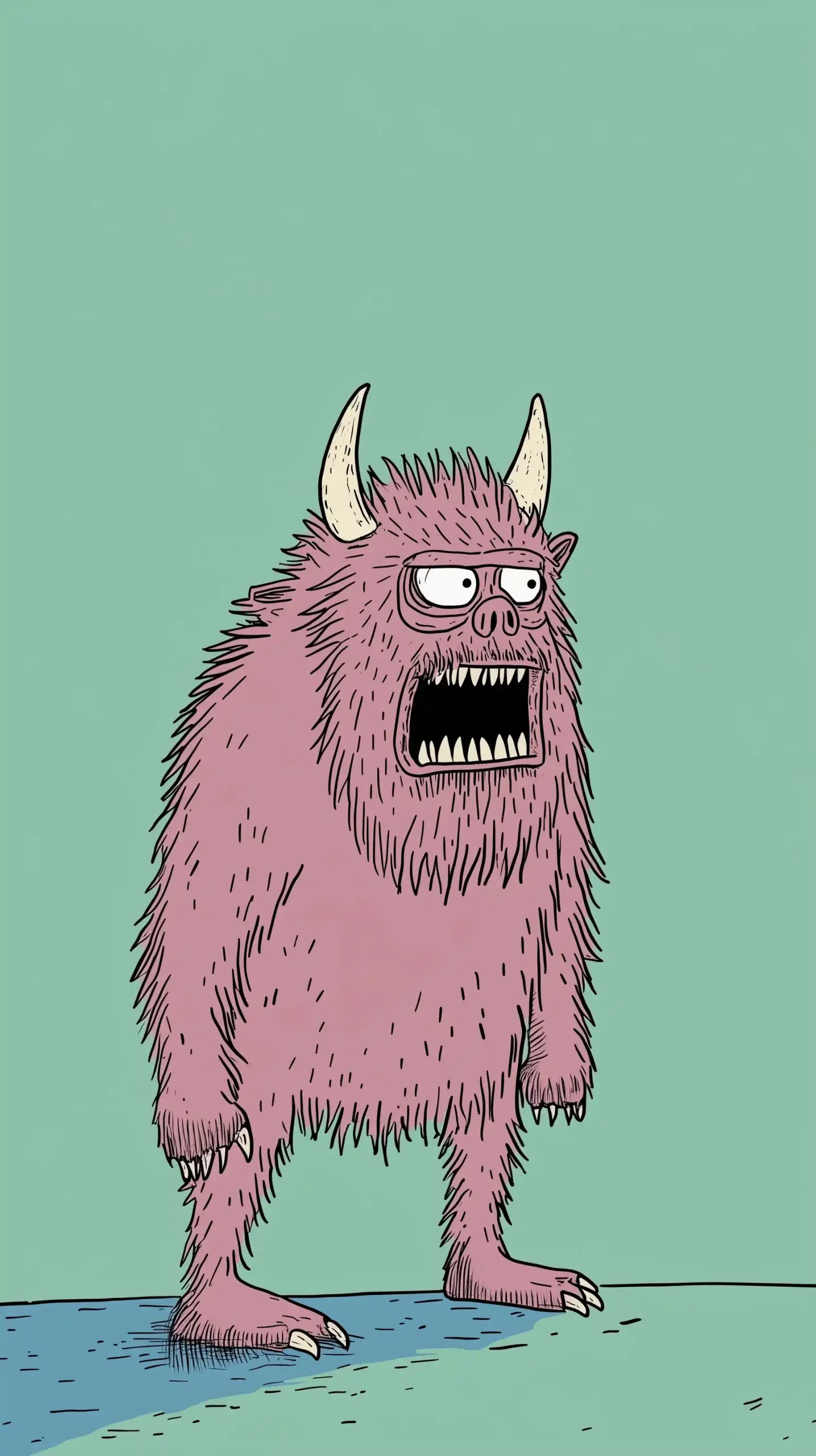 Minimalist Yeti Animation Midjourney提示词