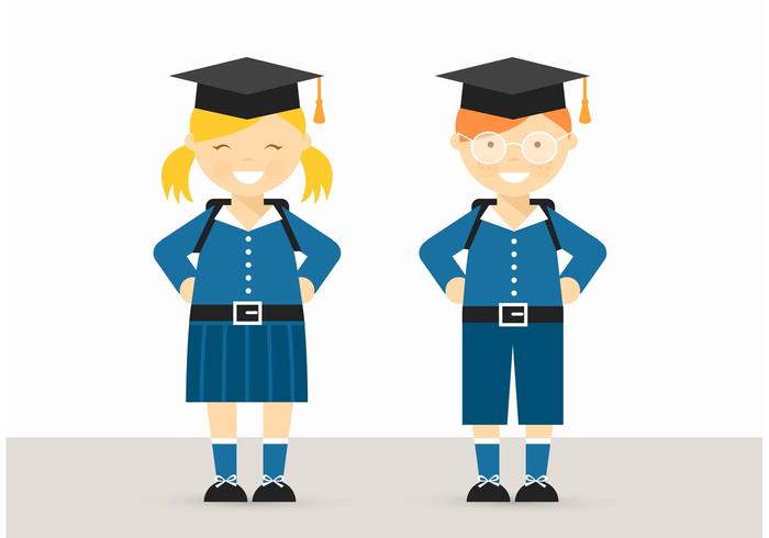 制服矢量的免费学校儿童