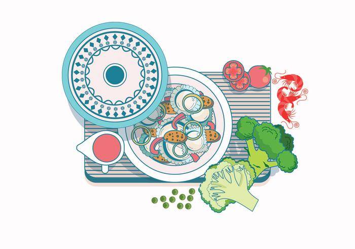 馄饨矢量