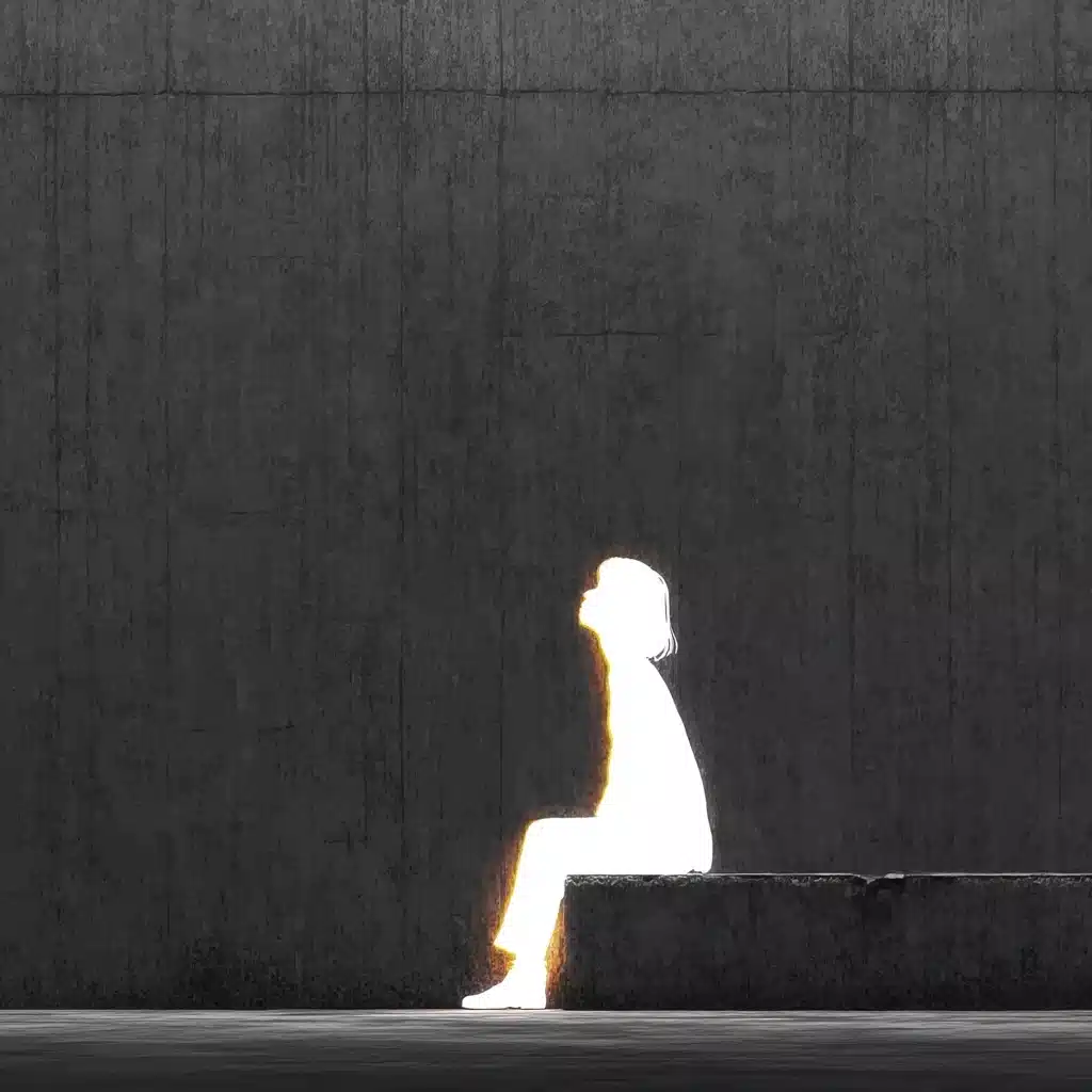 Minimalist Girl Silhouette Midjourney提示词