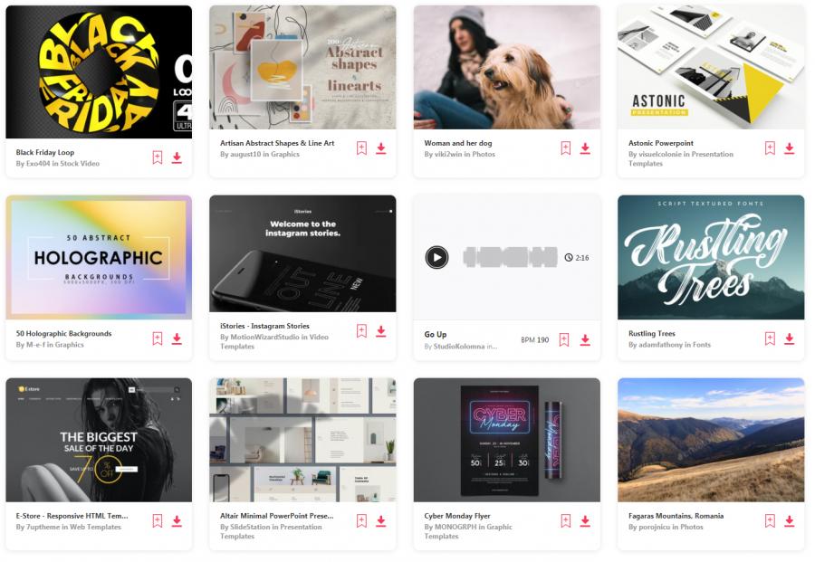 来自envato.com网站的2020年11月份12套免费资源打包