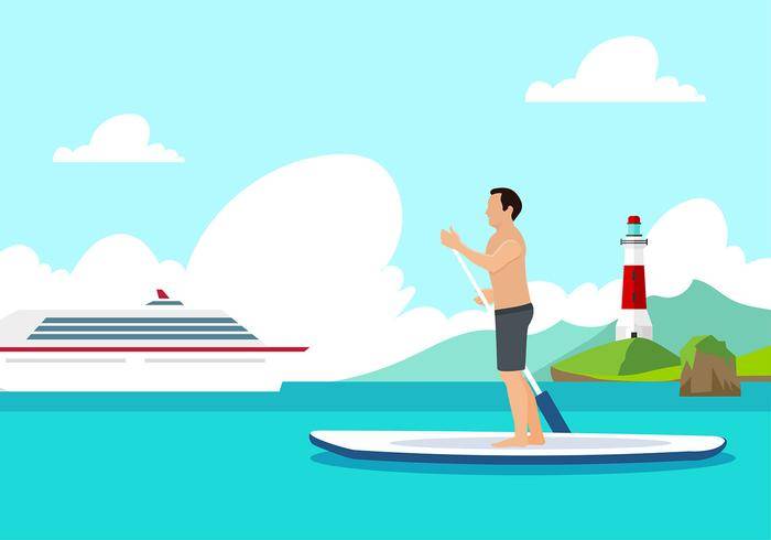 Paddleboard免费矢量