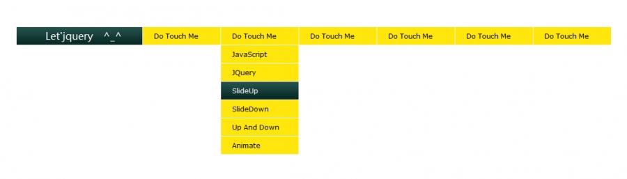jQuery+css超滑二级下拉菜单（Do touch me）