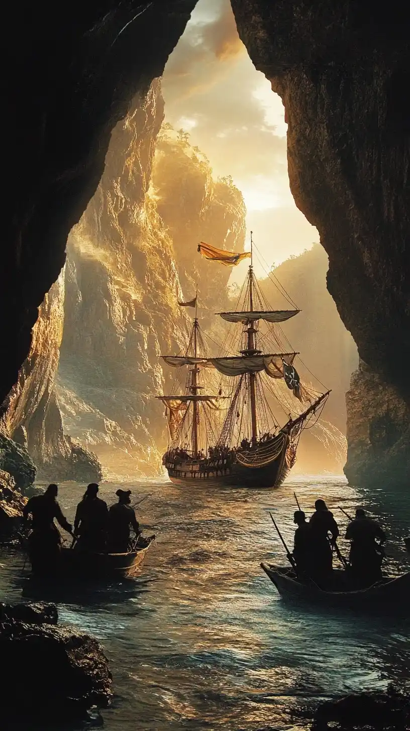 Jack Sparrow Sailing Scene Midjourney提示词