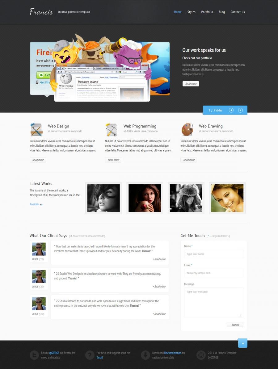 wordpress 主题模版  html+css 