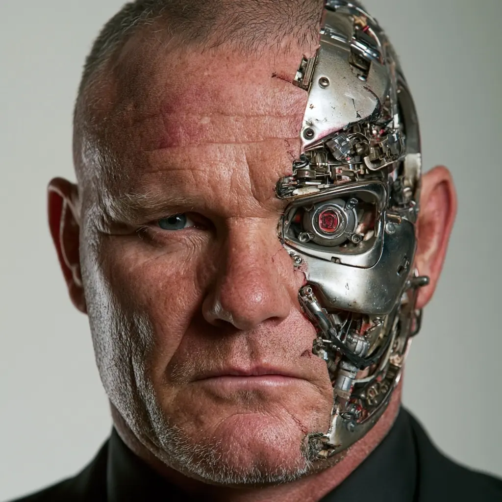 Cyborg Paul Gascoigne Portrait Midjourney提示词
