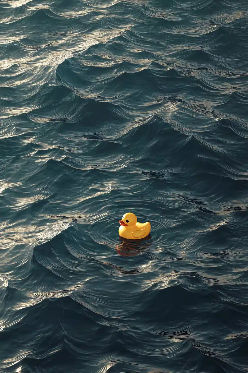 Rubber Duck in Ocean Midjourney提示词