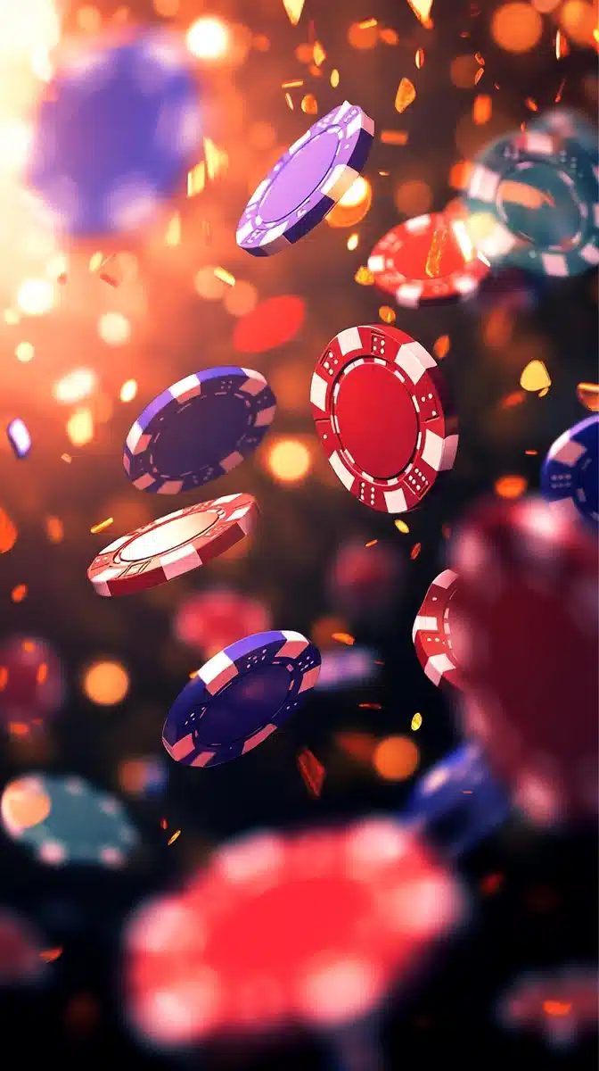 Cinematic Casino Chips Falling Midjourney提示词