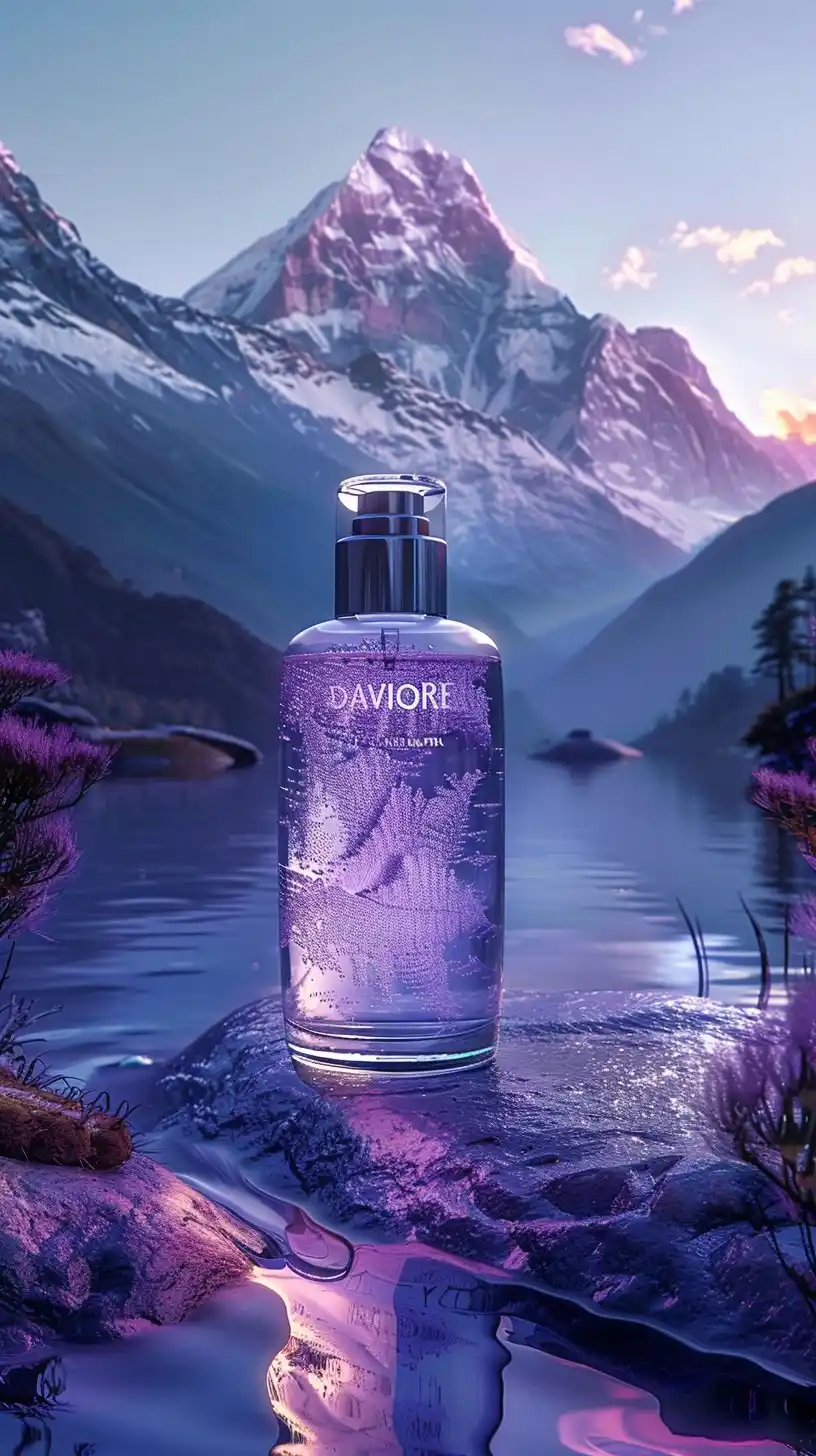 Purple Himalayan Lake Beauty Midjourney提示词