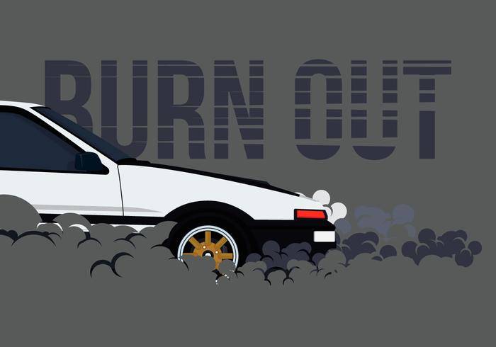 AE86汽车漂移和倦怠图