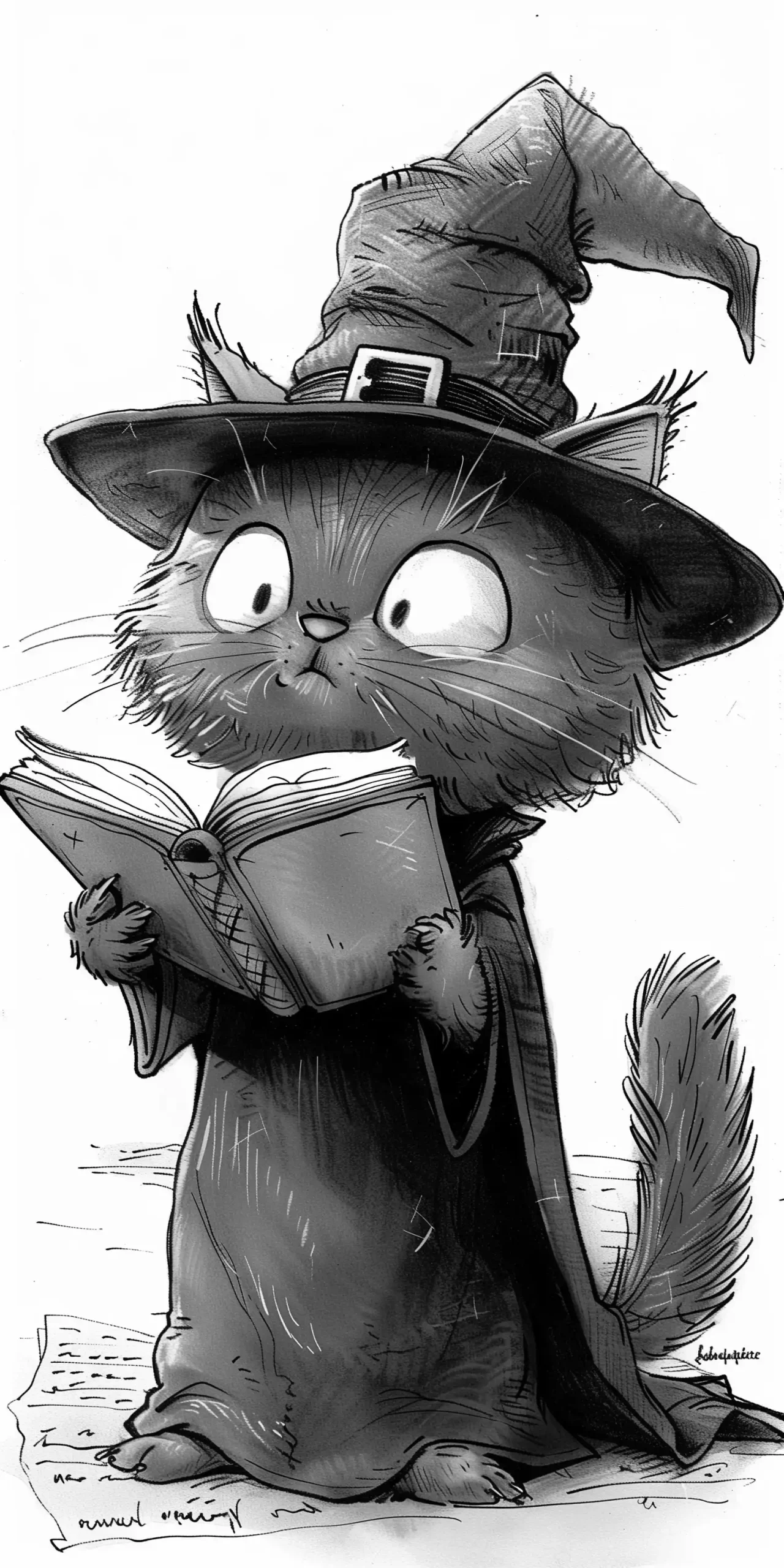Gryffindor Wizard and Cat Midjourney提示词