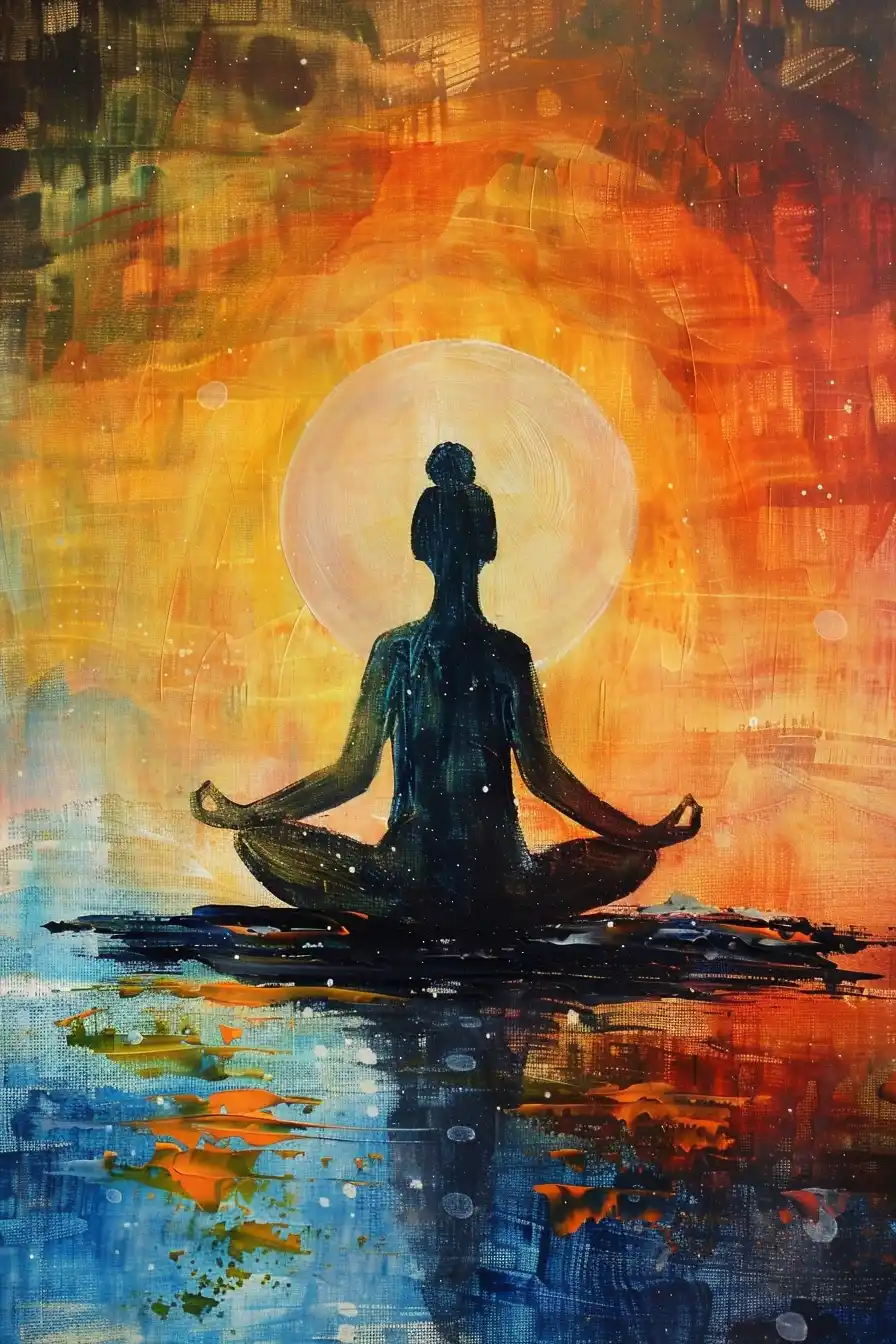 Soothing Yoga Music Art Midjourney提示词