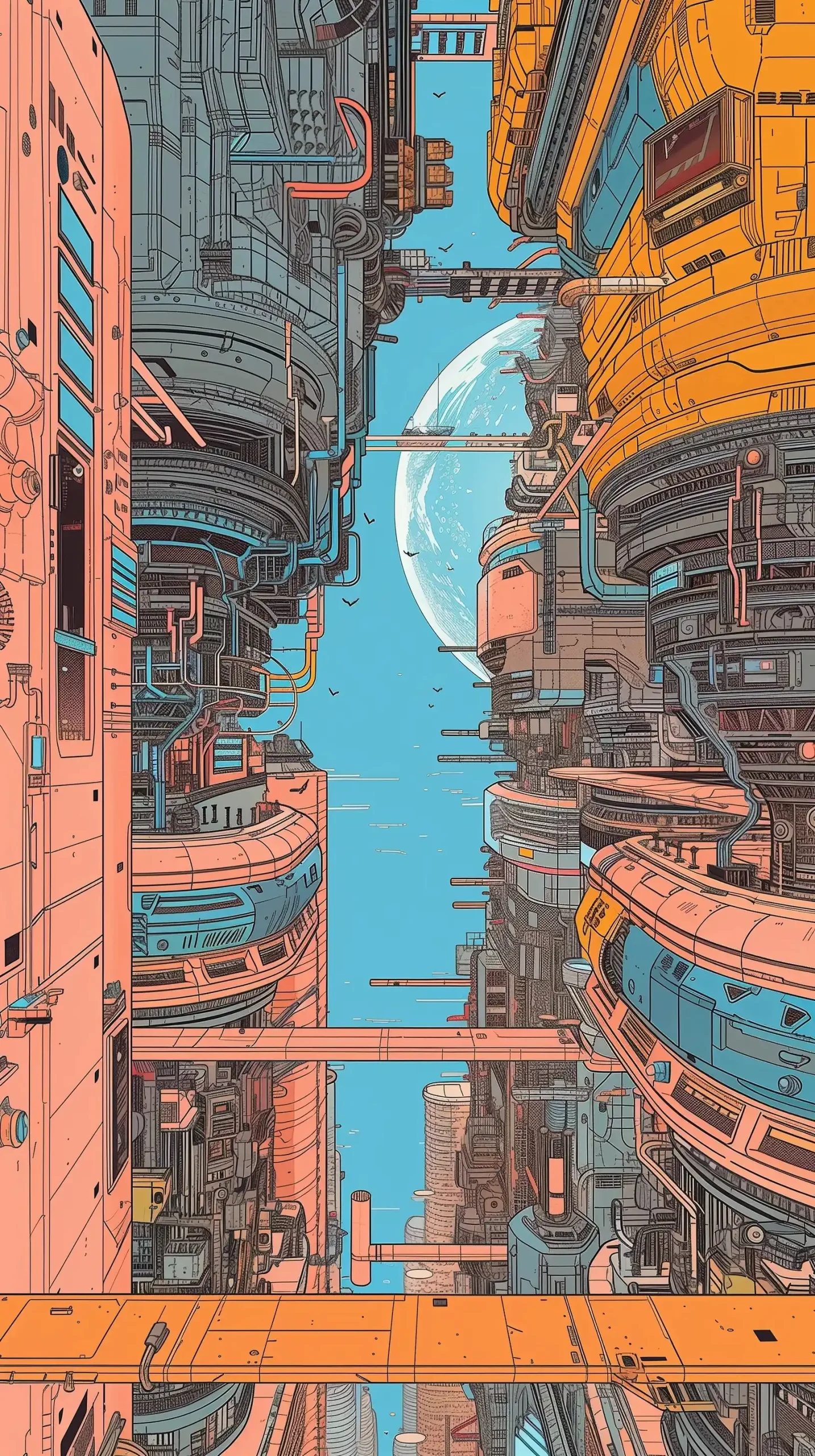 Moebius-Style Hardware Agents Midjourney提示词