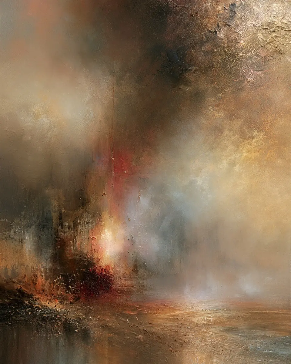 William Turner Style Painting Midjourney提示词